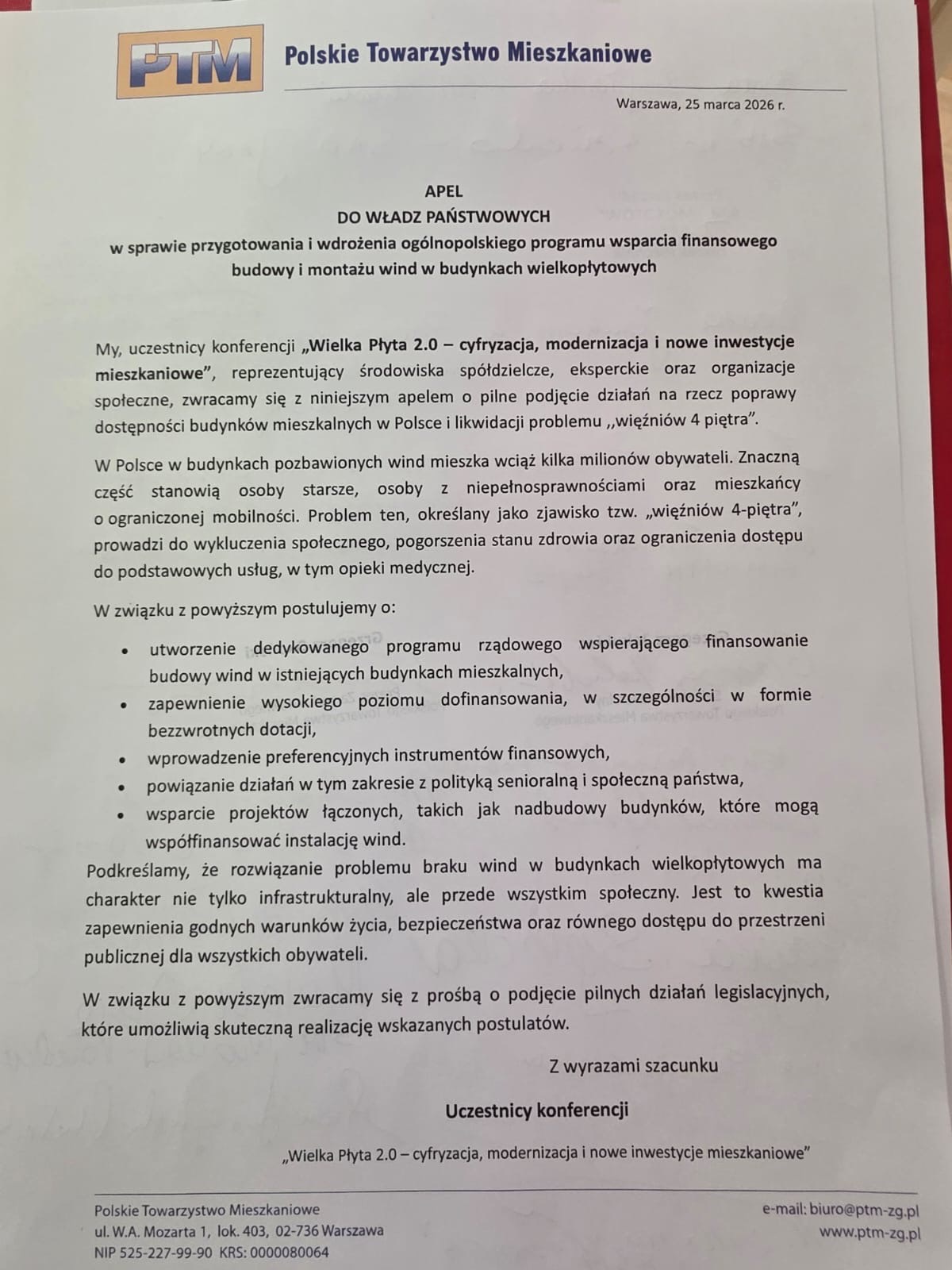 Apel do władz państwowych