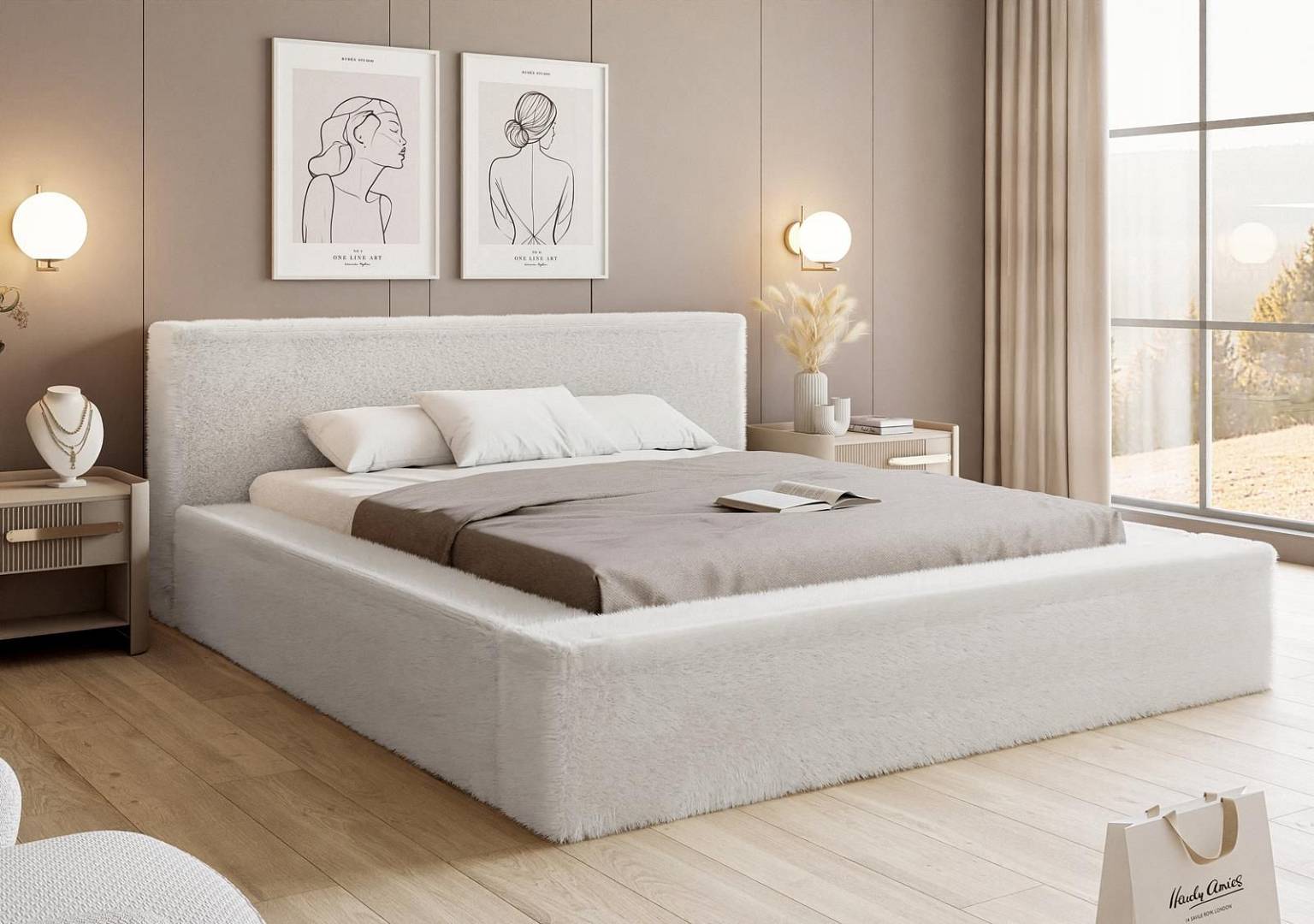 Jakie łóżka tapicerowane najlepiej pasują do sypialni w stylu glamour?